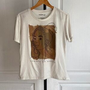 Modern‎ Lux white and brown graphic tee